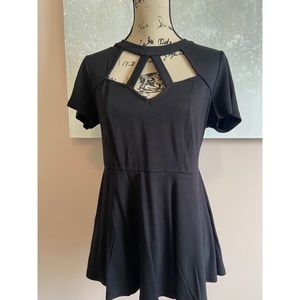 Black peplum top